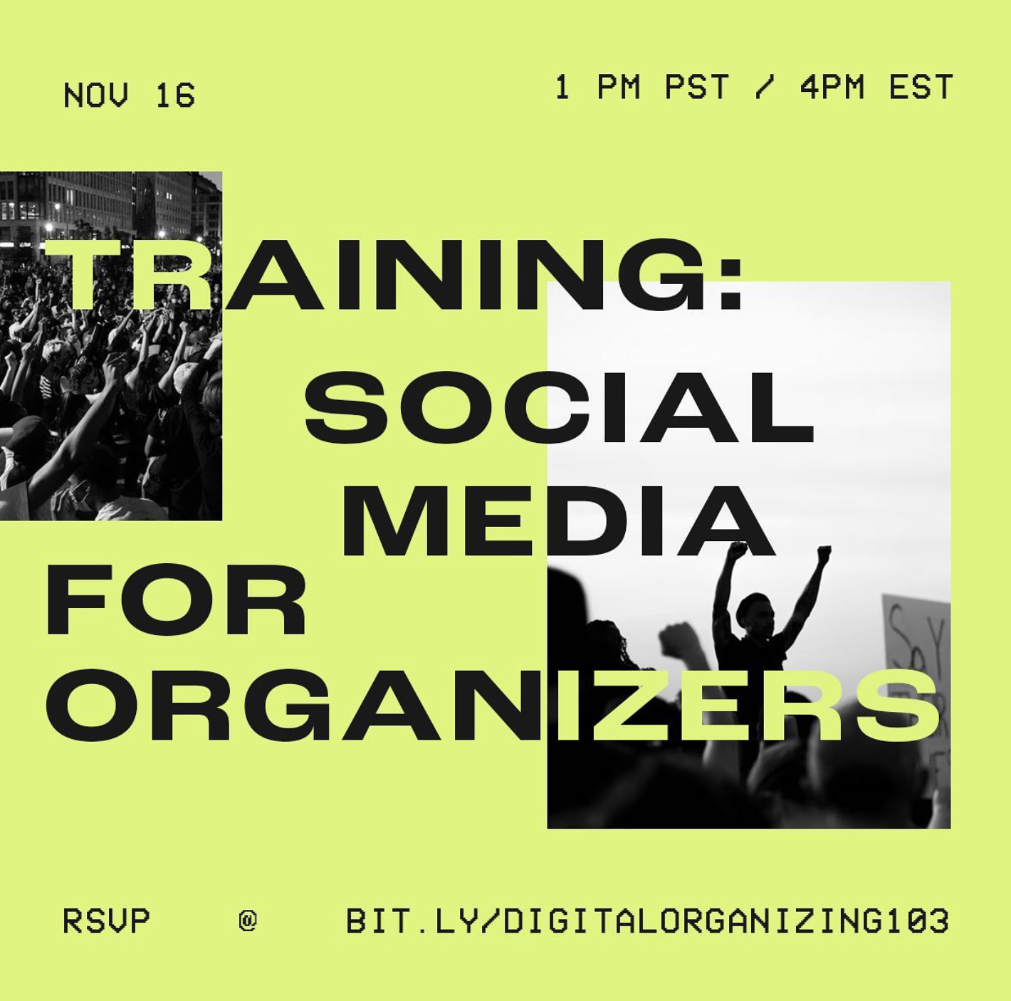 Social Media training for Organizers